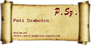 Peti Szabolcs névjegykártya
